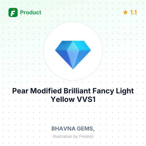 Pear Modified Brilliant Fancy Light Yellow VVS1 – summary card, no photo uploaded yet