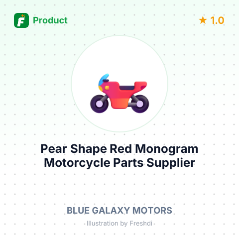 Pear Shape Red Monogram Motorcycle Parts – summary card, no photo uploaded yet