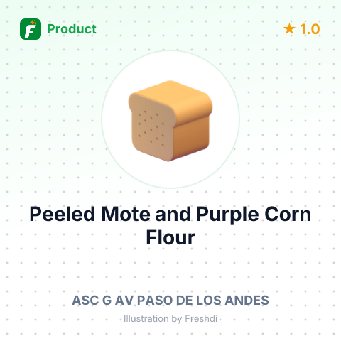 Peeled Mote and Purple Corn Flour – summary card, no photo uploaded yet