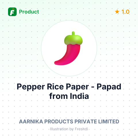 Pepper Rice Paper - Papad – summary card, no photo uploaded yet