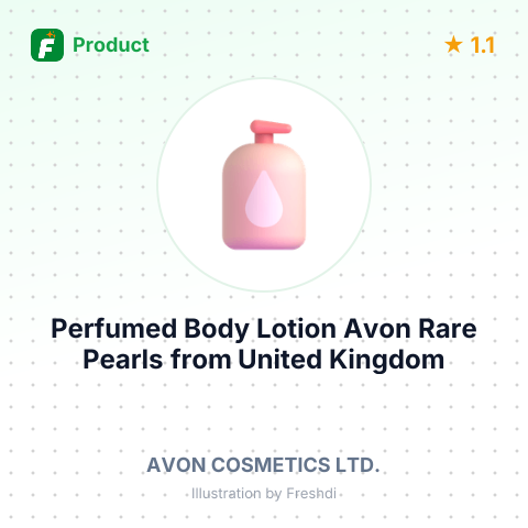 Perfumed Body Lotion Avon Rare Pearls – summary card, no photo uploaded yet