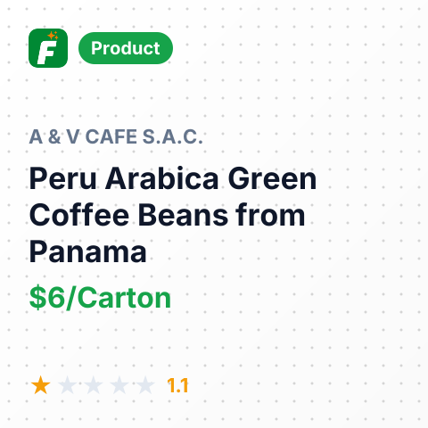 Peru Arabica Green Coffee Beans – summary card, no photo uploaded yet