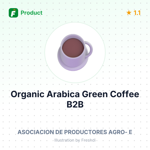 Peru SHB Organic Arabica Green Coffee – summary card, no photo uploaded yet