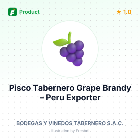 Pisco Tabernero Grape Brandy – summary card, no photo uploaded yet