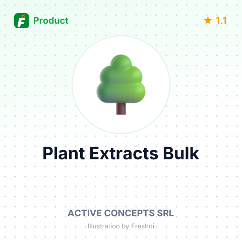 Plant Extracts for Cosmetic Raw Material – summary card, no photo uploaded yet