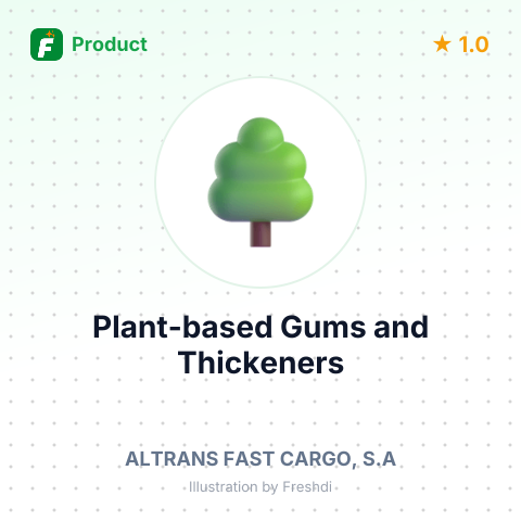 Plant-based Gums and Thickeners – summary card, no photo uploaded yet