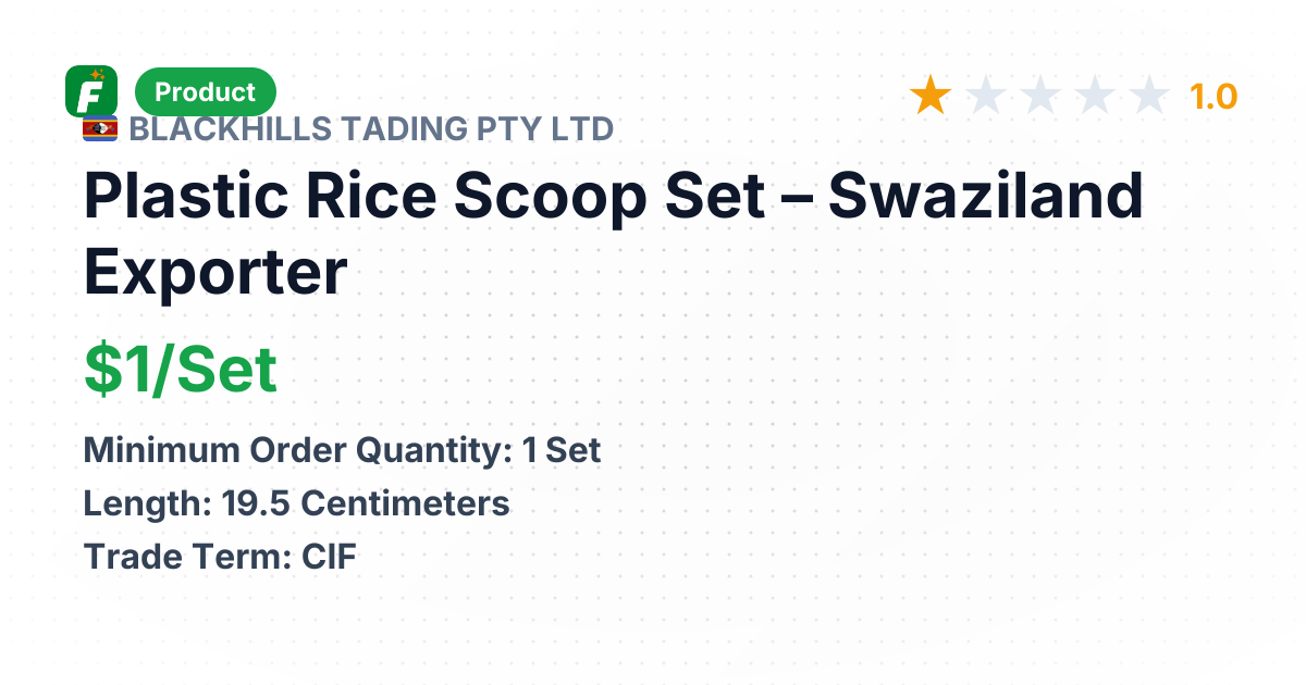 Plastic Rice Scoop Set – product summary card, no photo uploaded yet