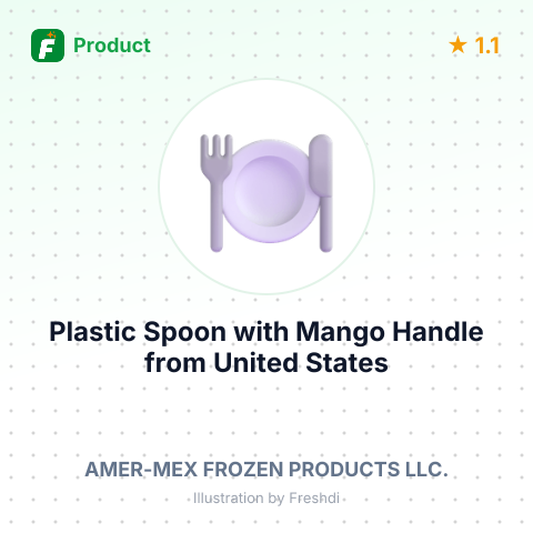 Plastic Spoon with Mango Handle – summary card, no photo uploaded yet