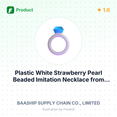 Plastic White Strawberry Pearl Beaded Imitation Necklace – summary card, no photo uploaded yet