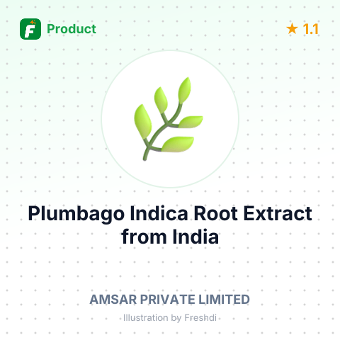 Plumbago Indica Root Extract – summary card, no photo uploaded yet