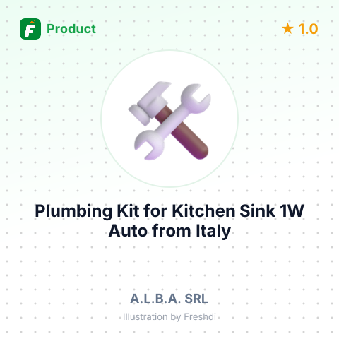 Plumbing Kit for Kitchen Sink 1W Auto – summary card, no photo uploaded yet