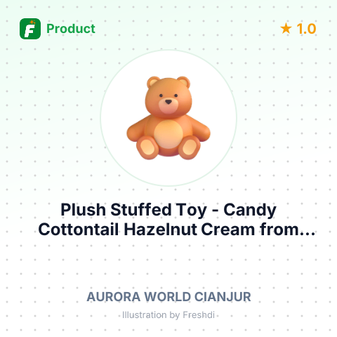 Plush Stuffed Toy - Candy Cottontail Hazelnut Cream – summary card, no photo uploaded yet