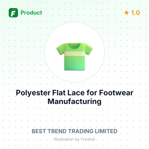 Polyester Flat Lace for Footwear Manufacturing – summary card, no photo uploaded yet