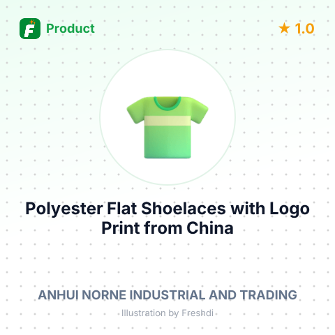Polyester Flat Shoelaces with Logo Print – summary card, no photo uploaded yet