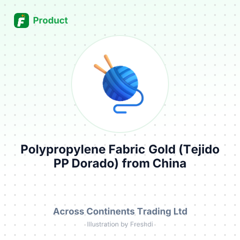 Polypropylene Fabric Gold (Tejido PP Dorado) – summary card, no photo uploaded yet