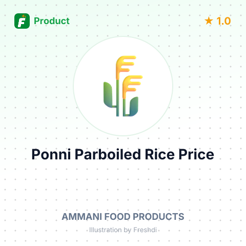 Ponni Parboiled Rice – summary card, no photo uploaded yet