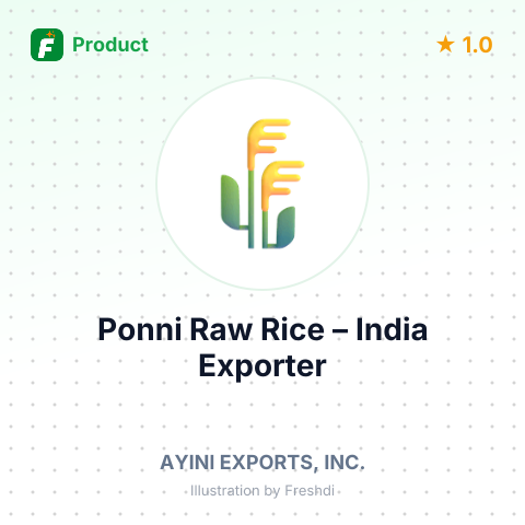 Ponni Raw Rice – product summary card, no photo uploaded yet
