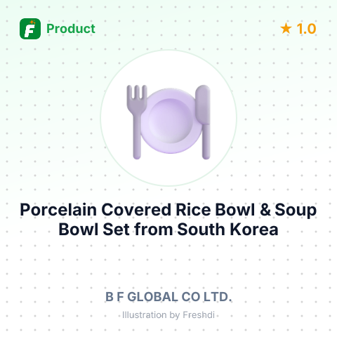 Porcelain Covered Rice Bowl & Soup Bowl Set – summary card, no photo uploaded yet