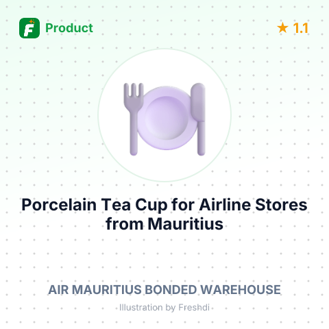 Porcelain Tea Cup for Airline Stores – summary card, no photo uploaded yet