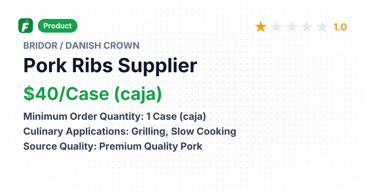 Pork Ribs – product summary card, no photo uploaded yet