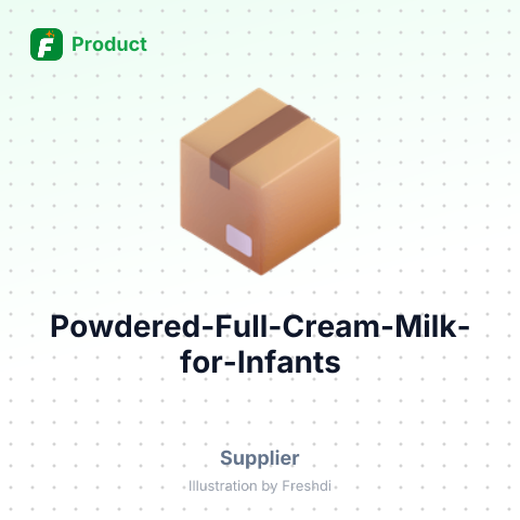 Powdered Full Cream Milk for Infants – product summary card, no photo uploaded yet