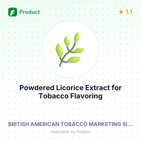 Powdered Licorice Extract for Tobacco Flavoring – summary card, no photo uploaded yet