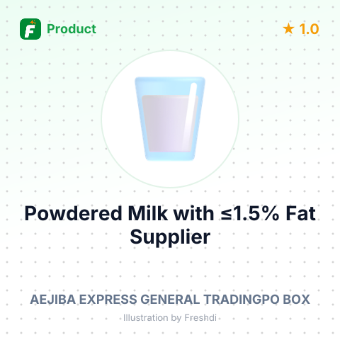 Powdered Milk with ≤1.5% Fat – summary card, no photo uploaded yet