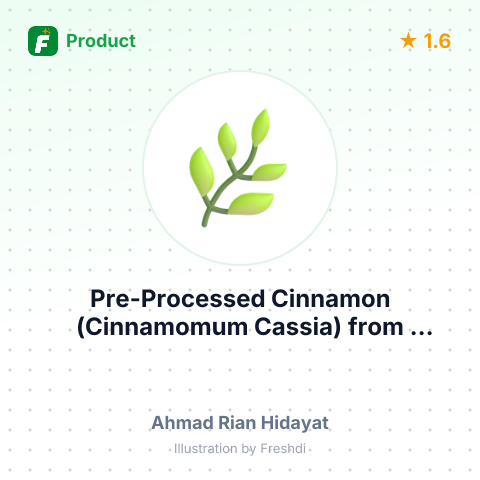 Pre-Processed Cinnamon (Cinnamomum Cassia) – product summary card, no photo uploaded yet