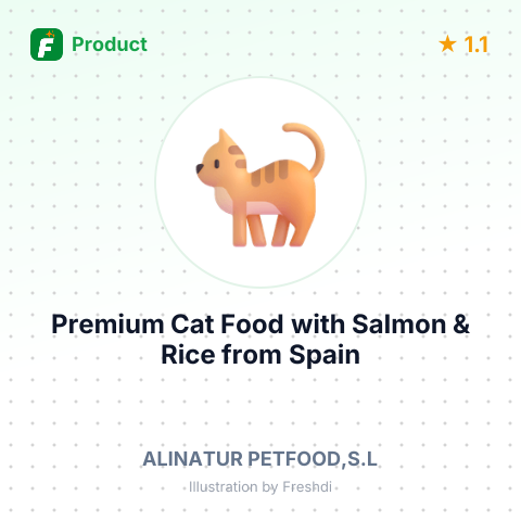 Premium Cat Food with Salmon & Rice – summary card, no photo uploaded yet
