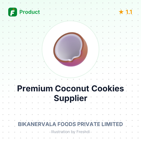 Premium Coconut Cookies – summary card, no photo uploaded yet