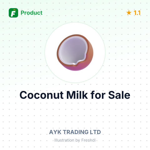 Premium Coconut Milk – product summary card, no photo uploaded yet