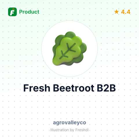 Premium Fresh Beetroot – Grade A Export – summary card, no photo uploaded yet