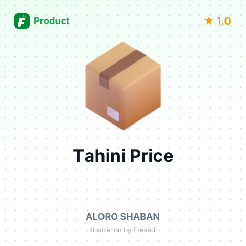 Premium Halawa Tahinia – summary card, no photo uploaded yet