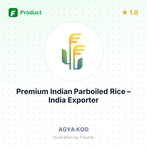 Premium Indian Parboiled Rice – summary card, no photo uploaded yet