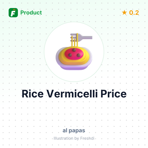 Premium Rice Vermicelli – summary card, no photo uploaded yet