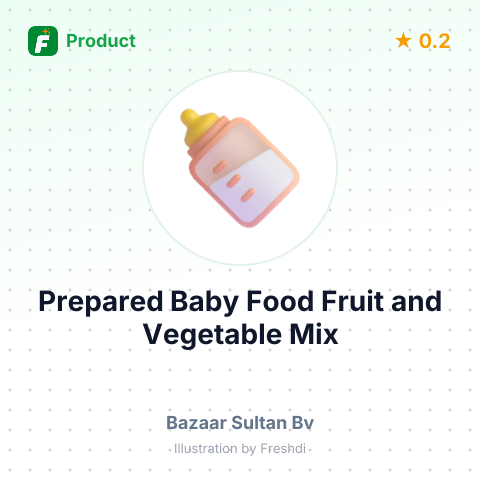 Prepared Baby Food Fruit and Vegetable Mix – summary card, no photo uploaded yet