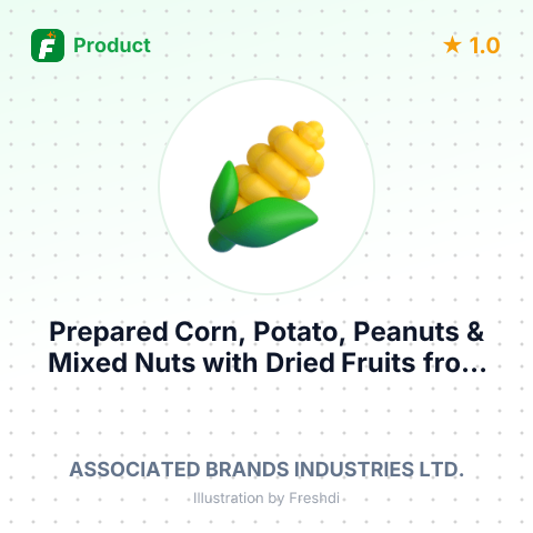Prepared Corn, Potato, Peanuts & Mixed Nuts with Dried Fruits – summary card, no photo uploaded yet