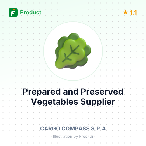 Prepared and Preserved Vegetables – summary card, no photo uploaded yet