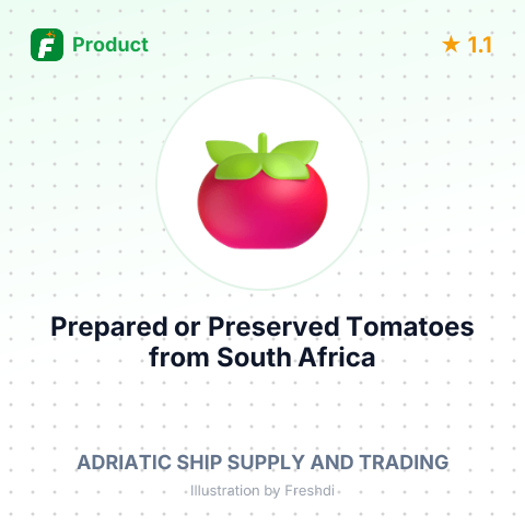 Prepared or Preserved Tomatoes – summary card, no photo uploaded yet