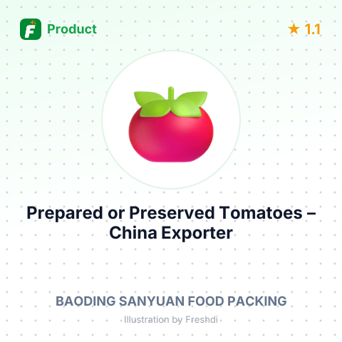 Prepared or Preserved Tomatoes – summary card, no photo uploaded yet