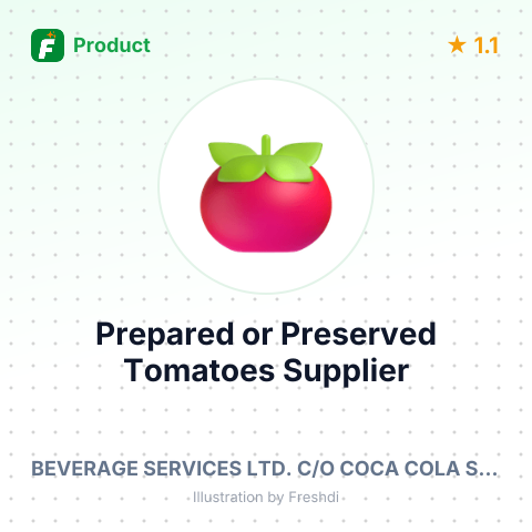 Prepared or Preserved Tomatoes – product summary card, no photo uploaded yet