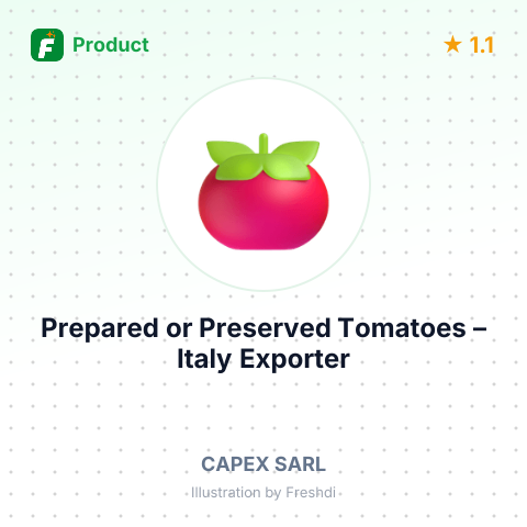 Prepared or Preserved Tomatoes – summary card, no photo uploaded yet