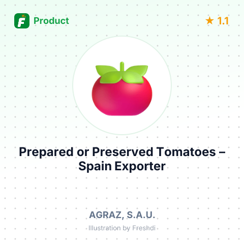 Prepared or Preserved Tomatoes – summary card, no photo uploaded yet