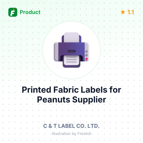 Printed Fabric Labels for Peanuts – summary card, no photo uploaded yet