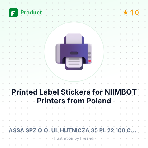 Printed Label Stickers for NIIMBOT Printers – summary card, no photo uploaded yet