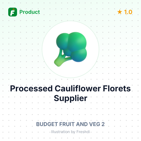 Processed Cauliflower Florets – summary card, no photo uploaded yet