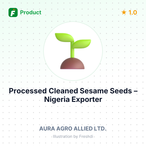 Processed Cleaned Sesame Seeds – summary card, no photo uploaded yet