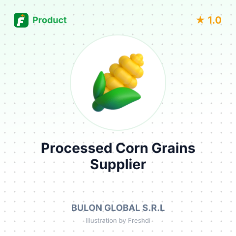 Processed Corn Grains – product summary card, no photo uploaded yet
