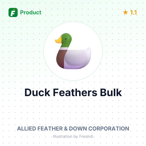 Processed Duck Feathers for Garment Products – summary card, no photo uploaded yet