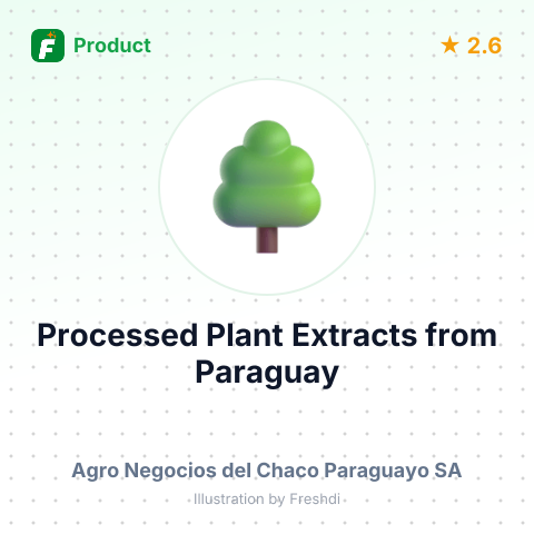 Processed Plant Extracts – summary card, no photo uploaded yet